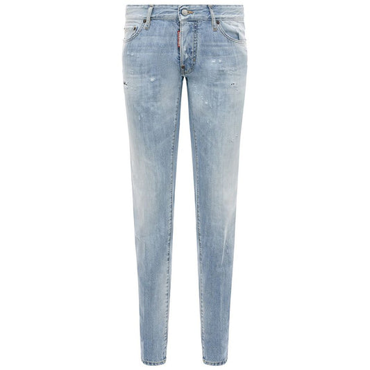 Light Blue Cotton Jeans & Pant