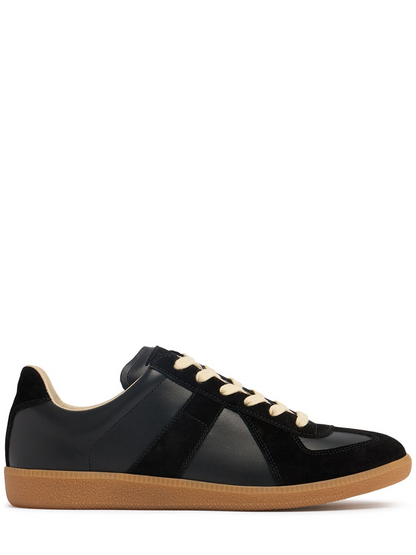 Low Leather And Suede Sneakers