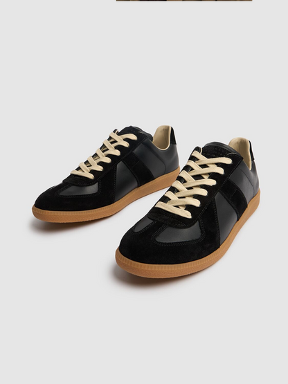 Low Leather And Suede Sneakers
