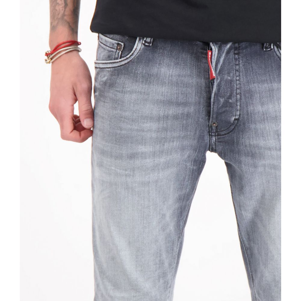 Gray Cotton Jeans & Pant