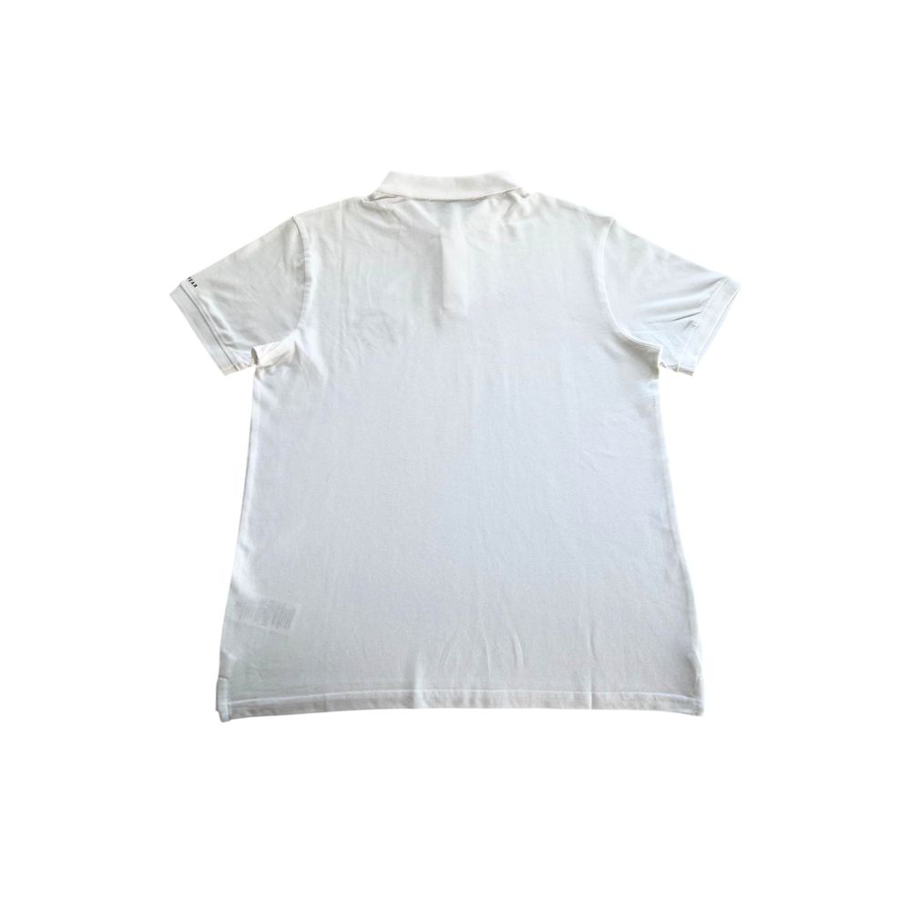White Cotton Men Polo Shirt