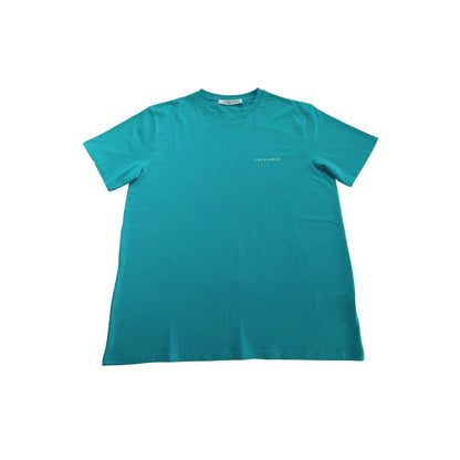 Light Blue Cotton Men T-Shirt