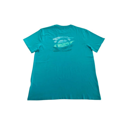 Light Blue Cotton Men T-Shirt