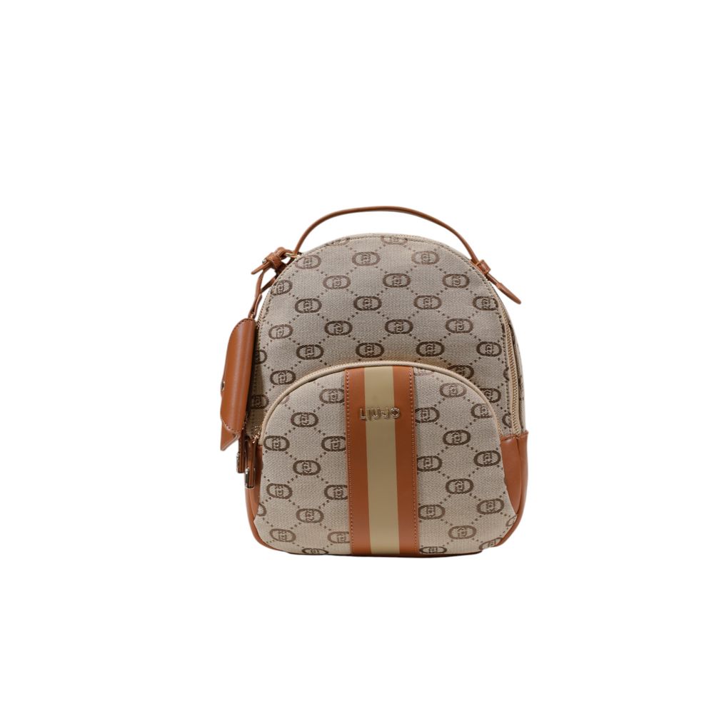 Beige Polyester Backpack