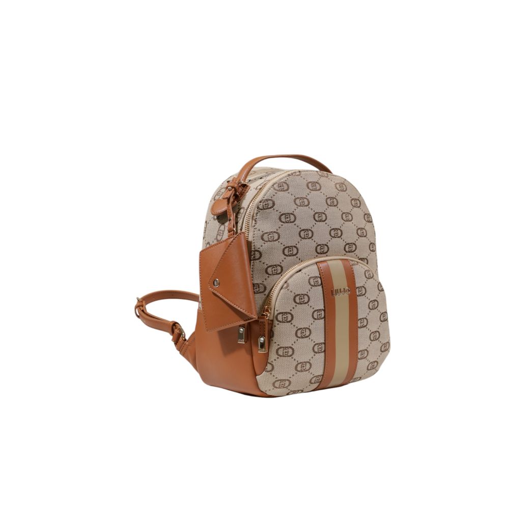 Beige Polyester Backpack