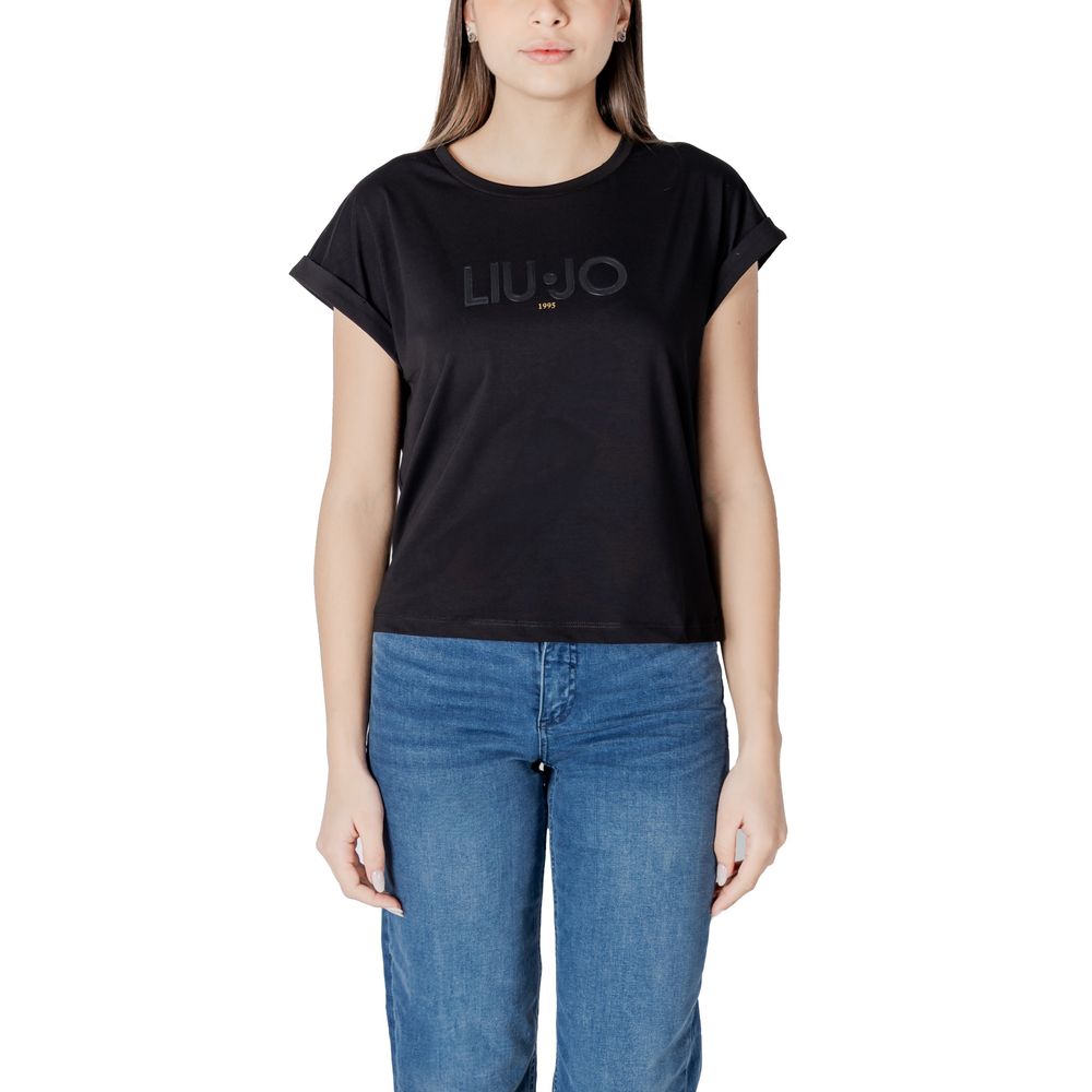 Black Cotton Tops & T-Shirt