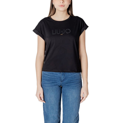 Black Cotton Tops & T-Shirt