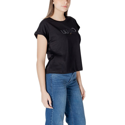 Black Cotton Tops & T-Shirt