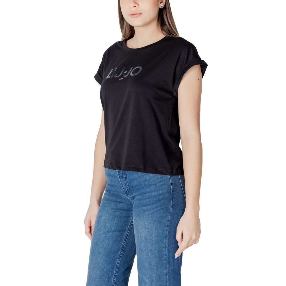 Black Cotton Tops & T-Shirt