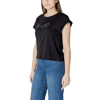 Black Cotton Tops & T-Shirt