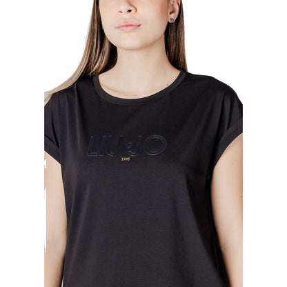 Black Cotton Tops & T-Shirt