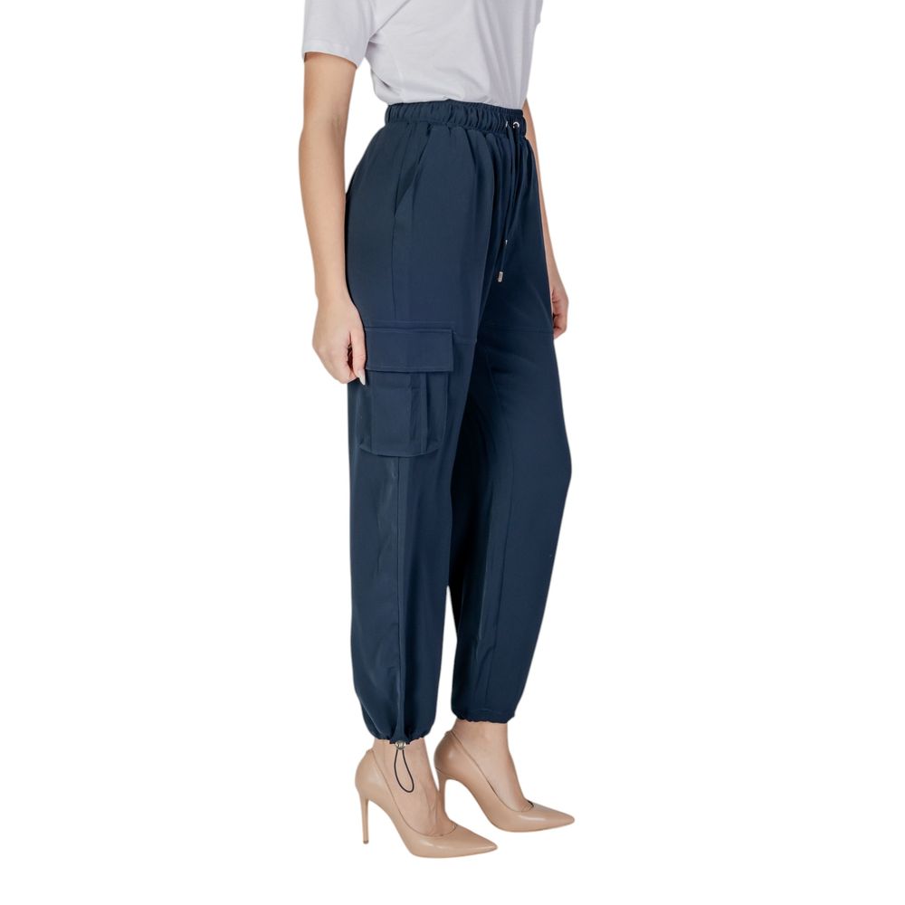 Blue Polyester Jeans & Pant