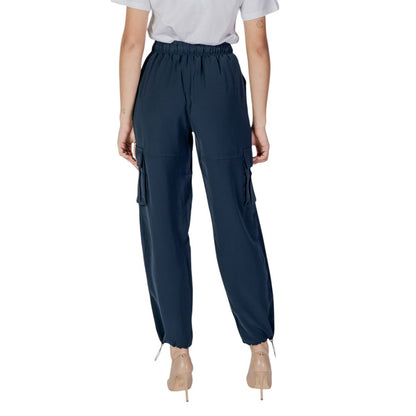 Blue Polyester Jeans & Pant