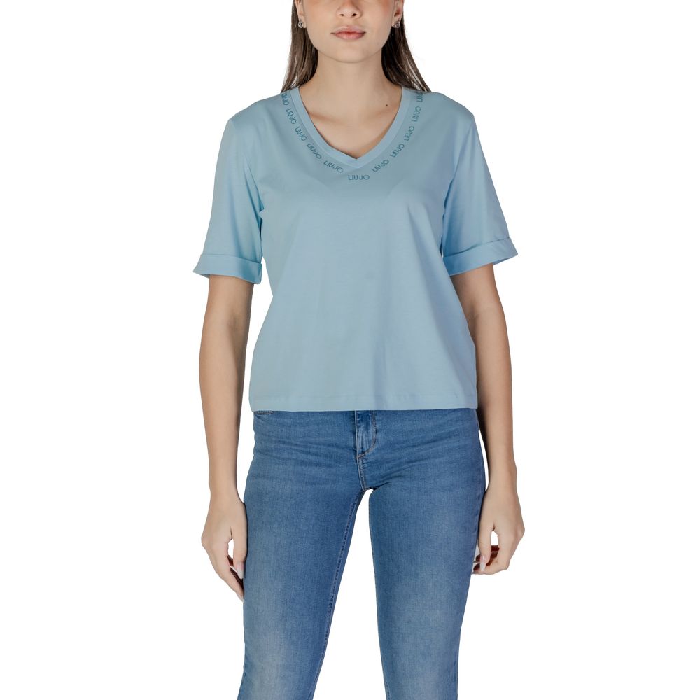 Blue Cotton Tops & T-Shirt