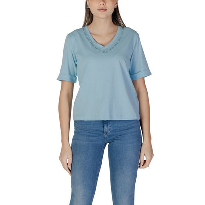 Blue Cotton Tops & T-Shirt