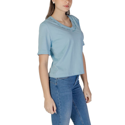 Blue Cotton Tops & T-Shirt