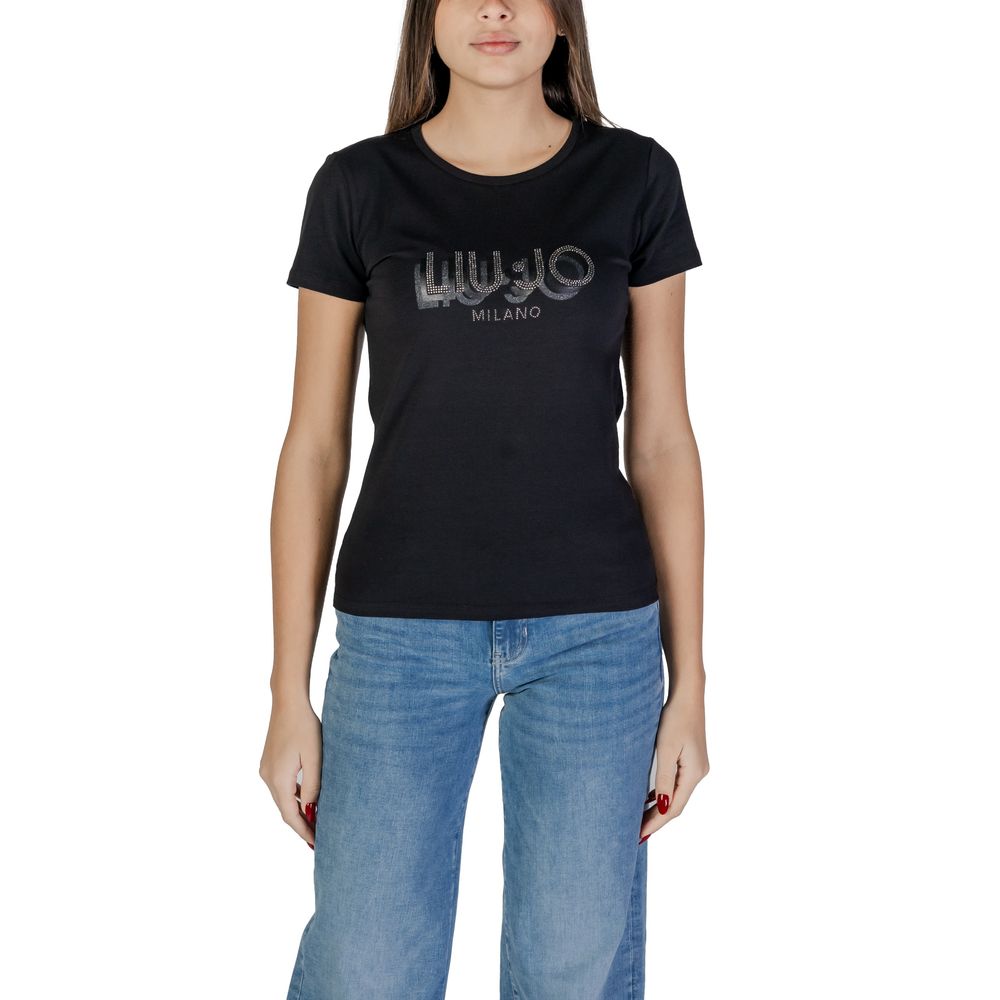 Black Cotton Tops & T-Shirt