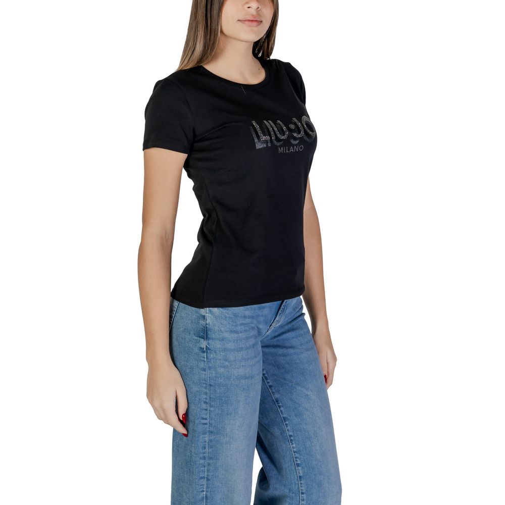 Black Cotton Tops & T-Shirt