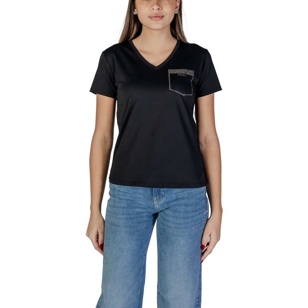 Black Cotton Tops & T-Shirt
