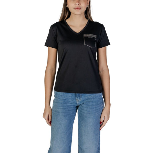 Black Cotton Tops & T-Shirt