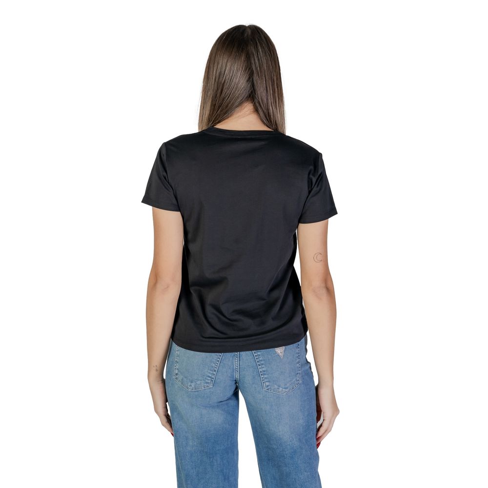 Black Cotton Tops & T-Shirt