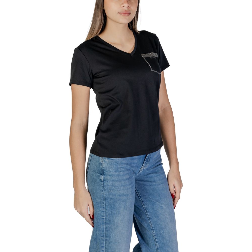Black Cotton Tops & T-Shirt
