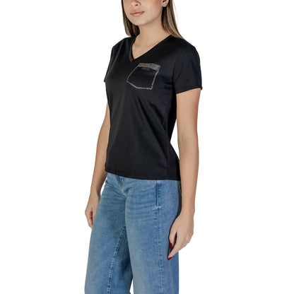 Black Cotton Tops & T-Shirt