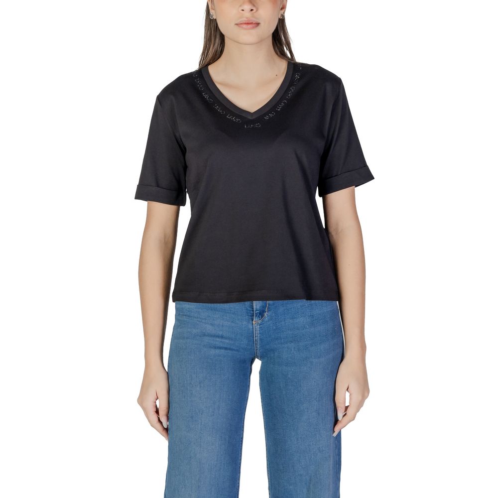 Black Cotton Tops & T-Shirt
