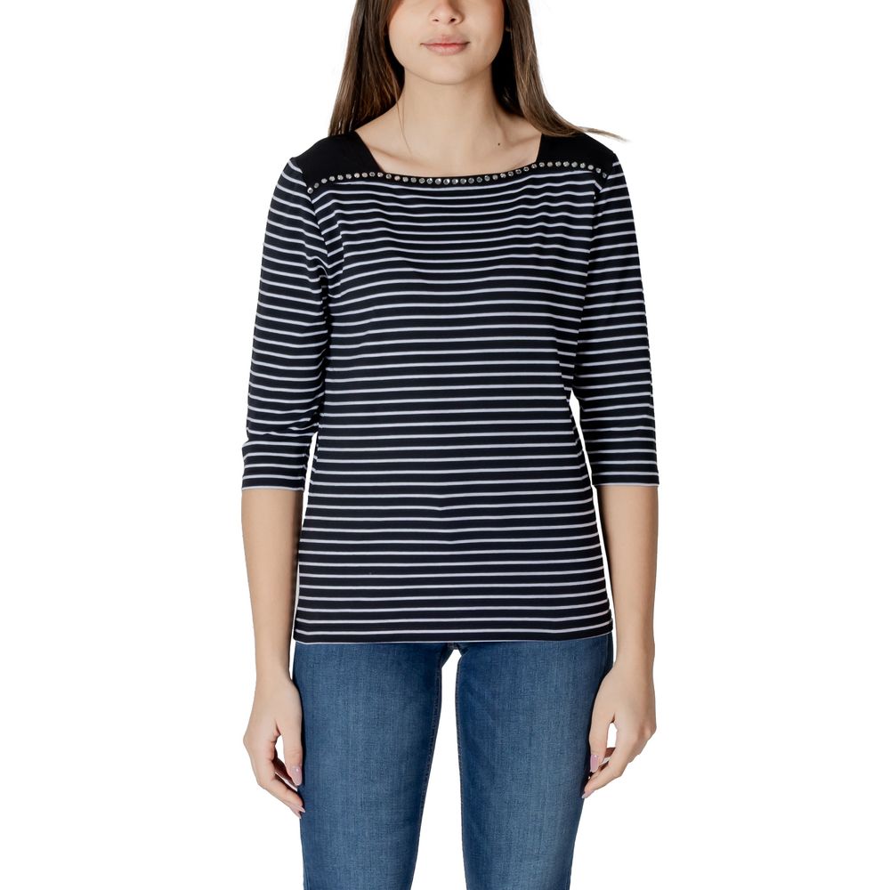 Black And White Cotton Tops & T-Shirt