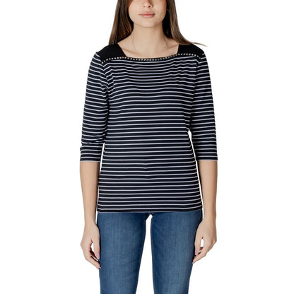 Black And White Cotton Tops & T-Shirt