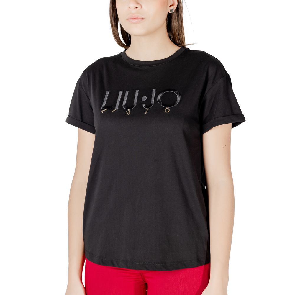 Black Cotton Tops & T-Shirt