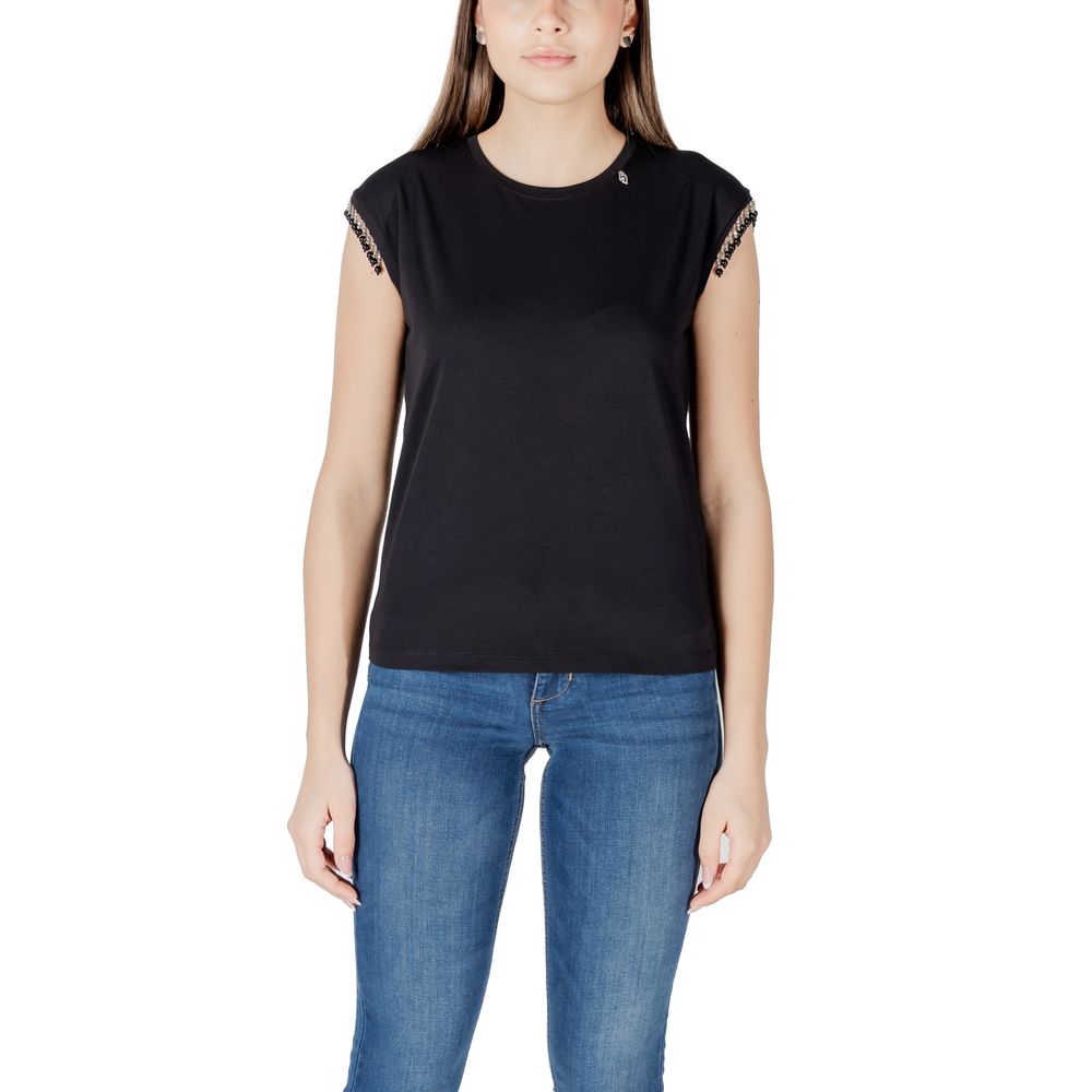 Black Cotton Tops & T-Shirt