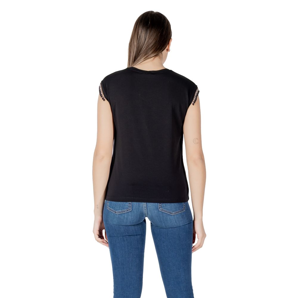 Black Cotton Tops & T-Shirt