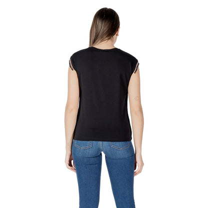 Black Cotton Tops & T-Shirt