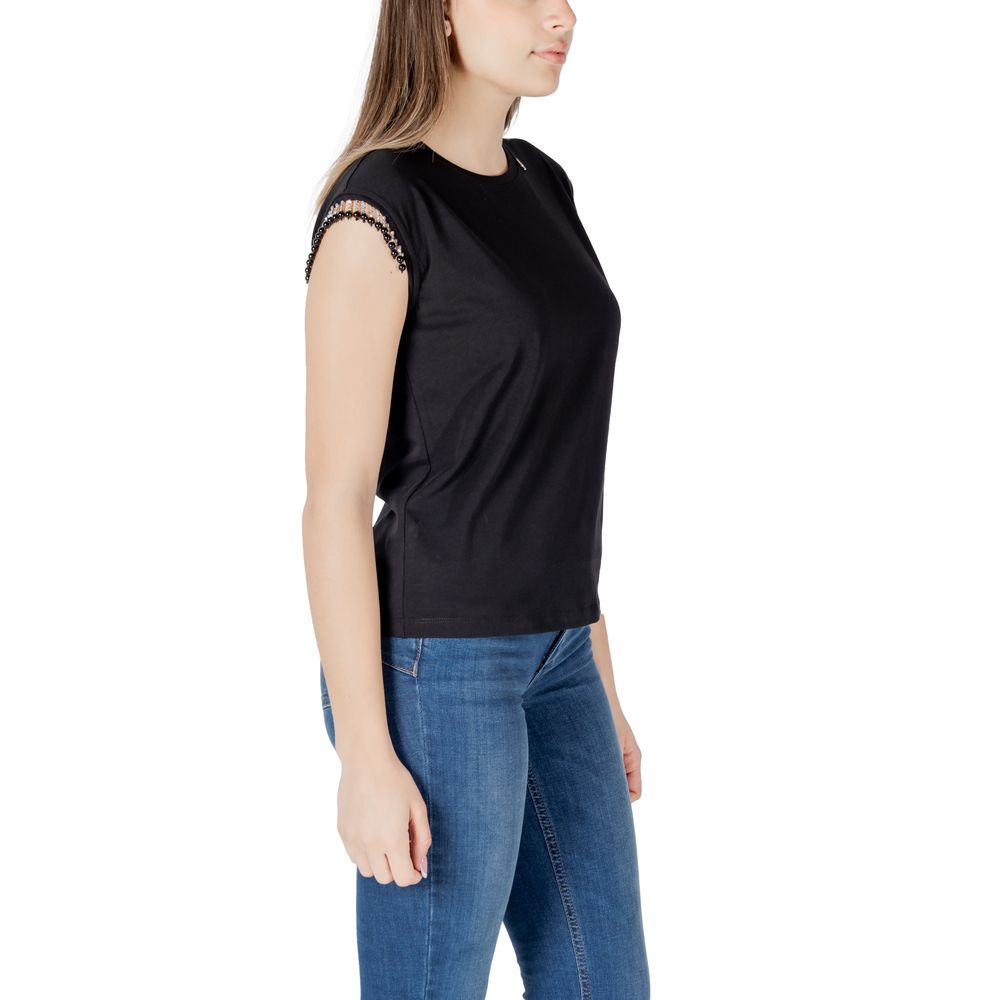 Black Cotton Tops & T-Shirt