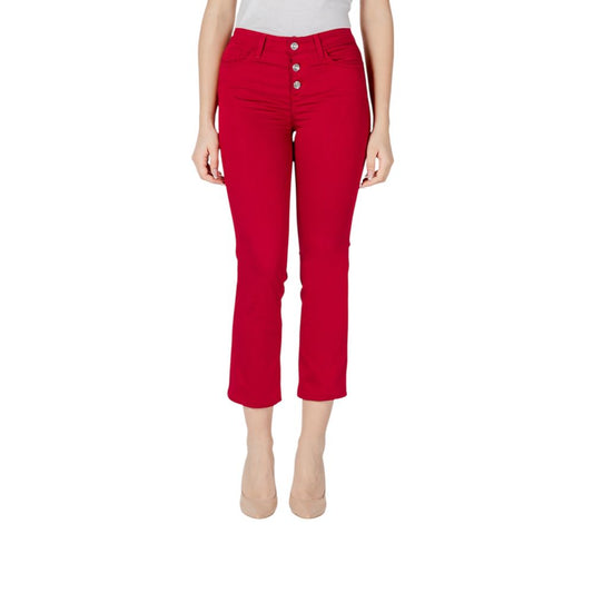Red Cotton Jeans & Pant