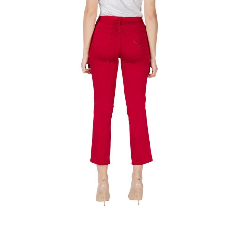 Red Cotton Jeans & Pant