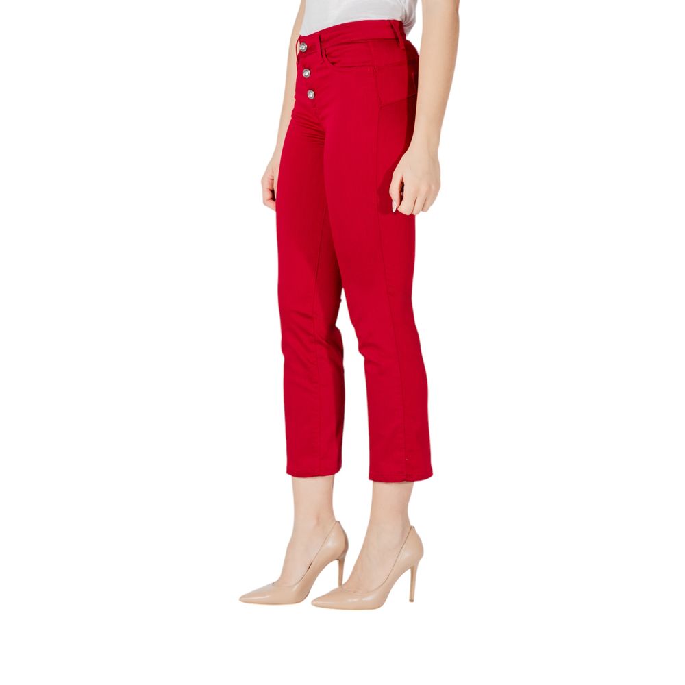 Red Cotton Jeans & Pant