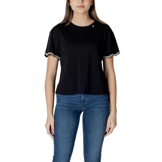 Black Cotton Tops & T-Shirt