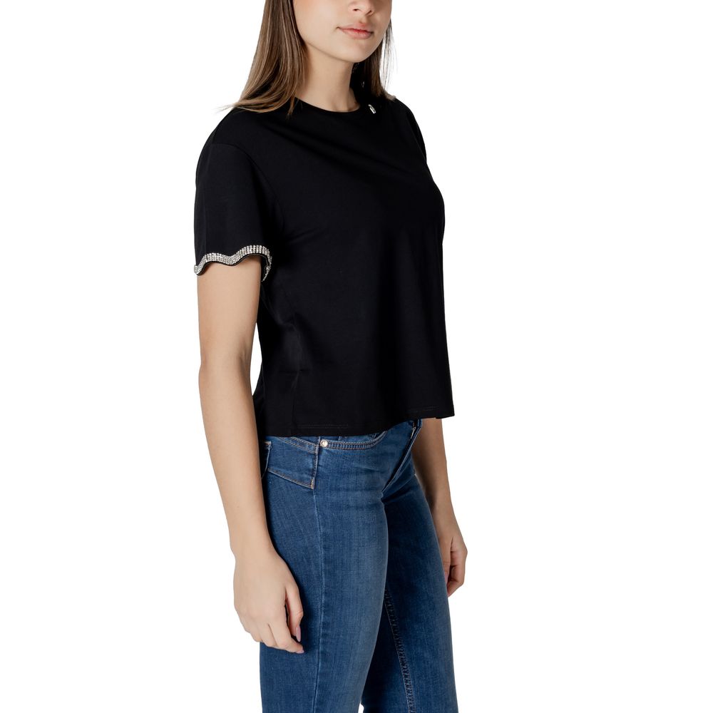 Black Cotton Tops & T-Shirt
