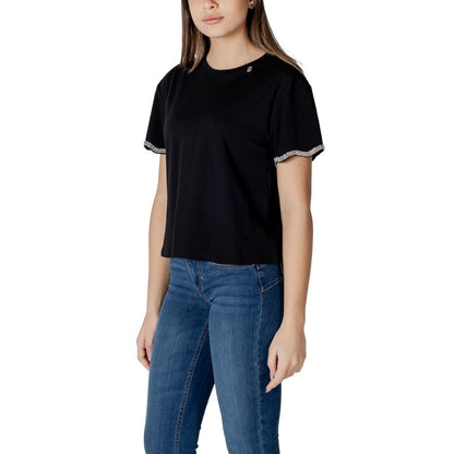 Black Cotton Tops & T-Shirt