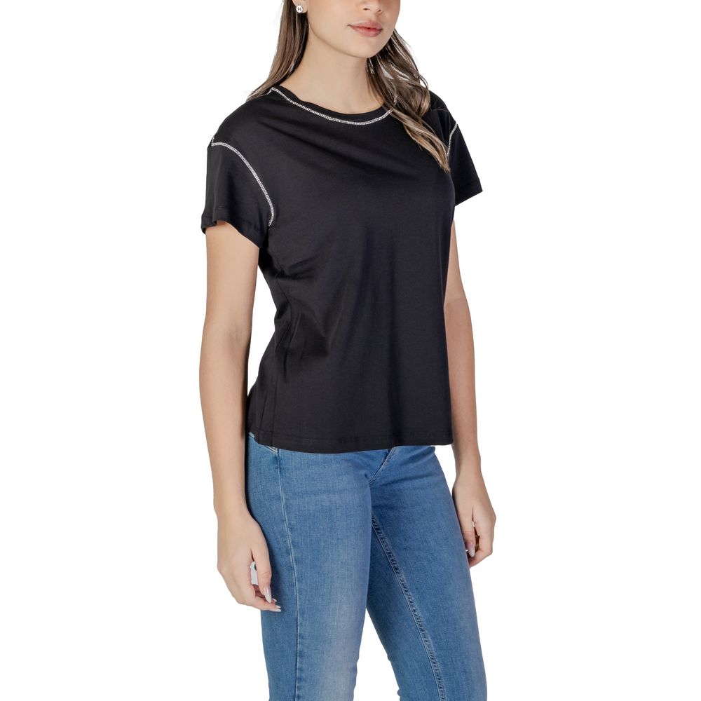 Black Cotton Tops & T-Shirt