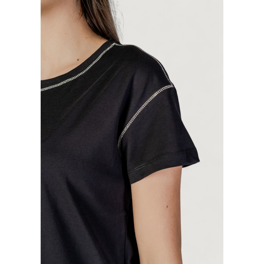 Black Cotton Tops & T-Shirt