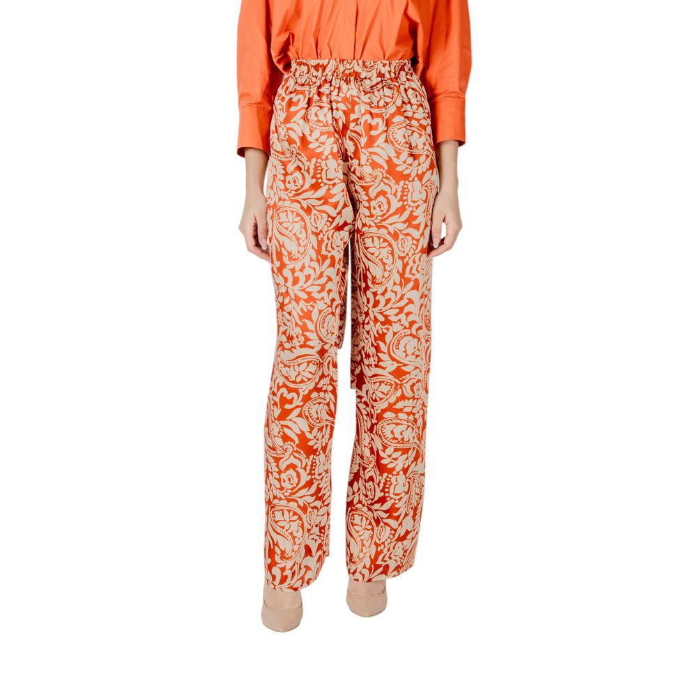 Red Polyester Jeans & Pant