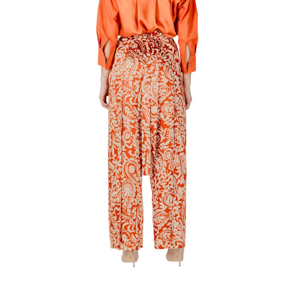 Red Polyester Jeans & Pant