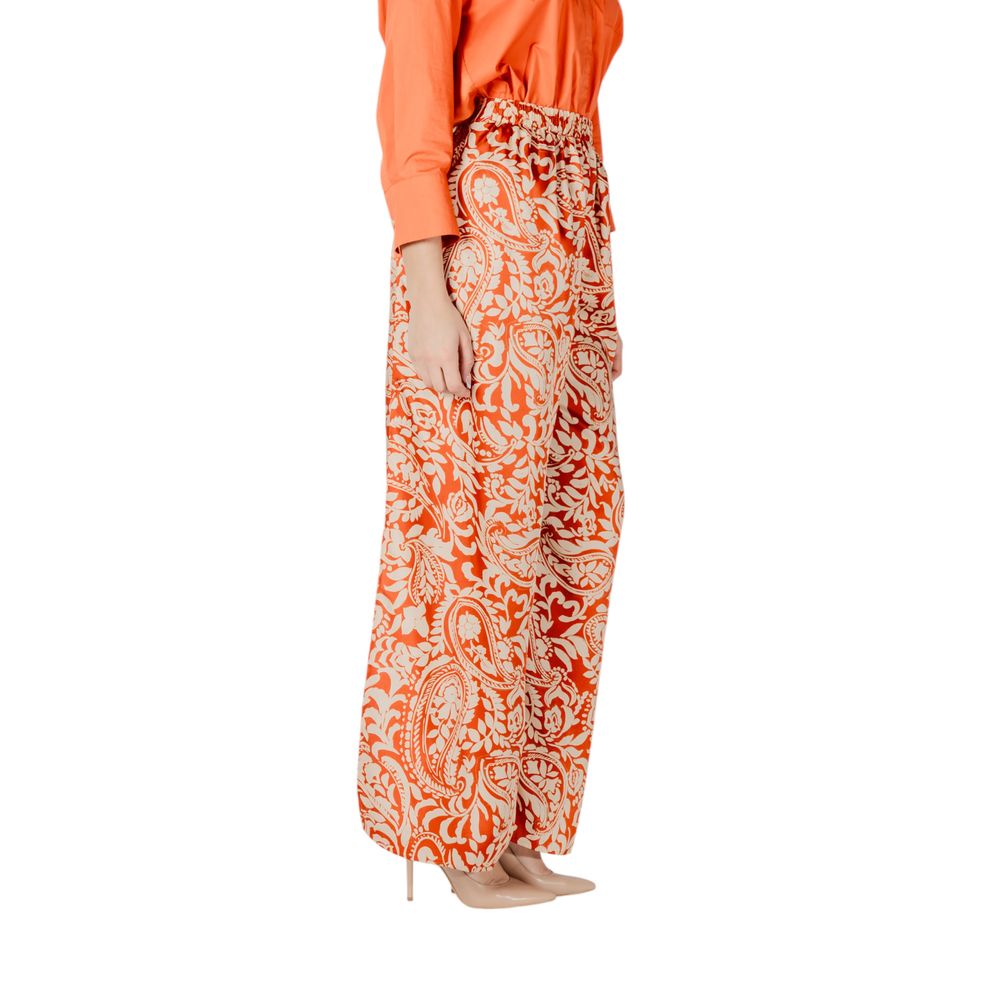 Red Polyester Jeans & Pant