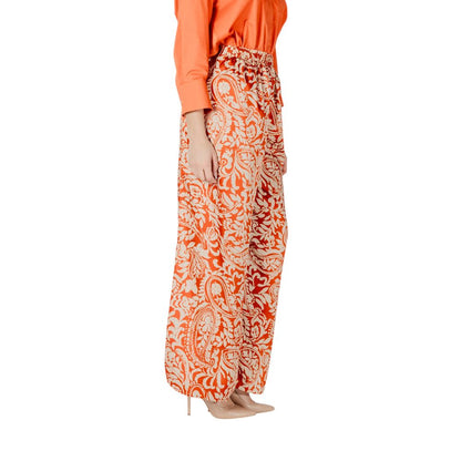 Red Polyester Jeans & Pant