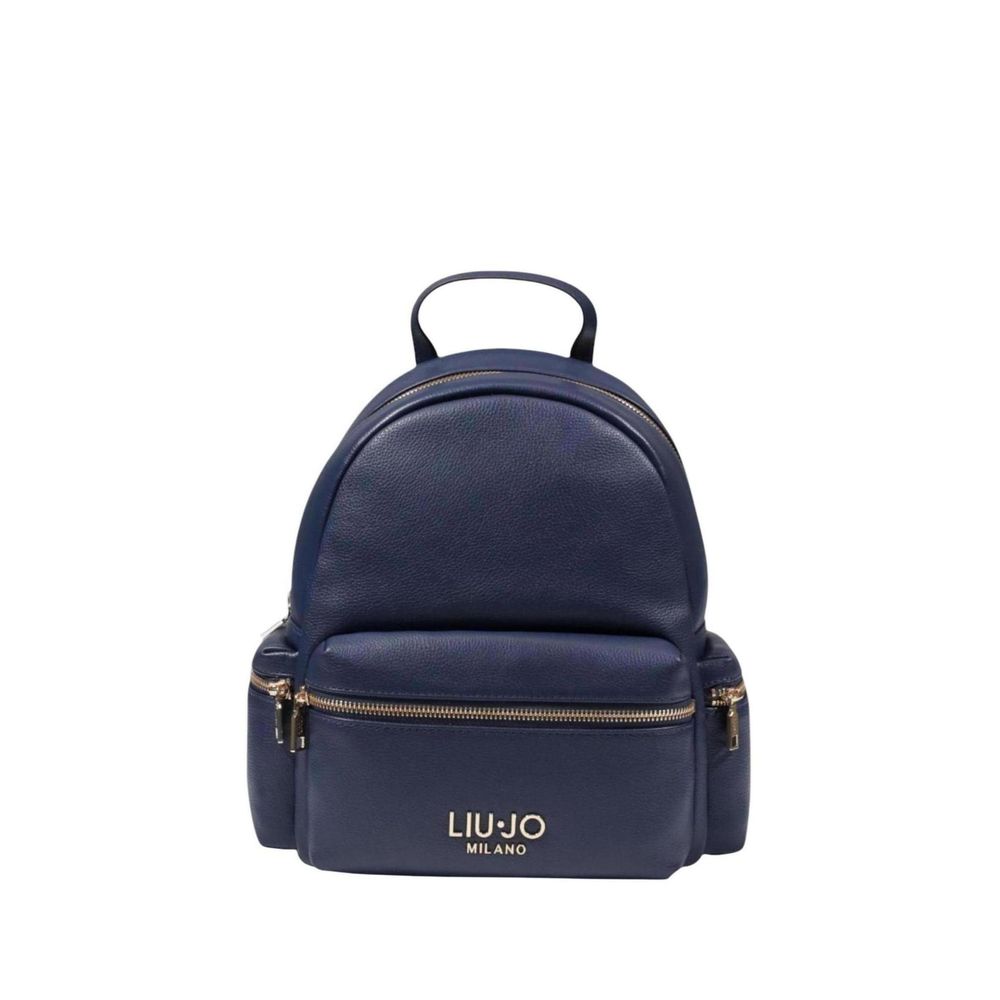 Blue Polyester Backpack