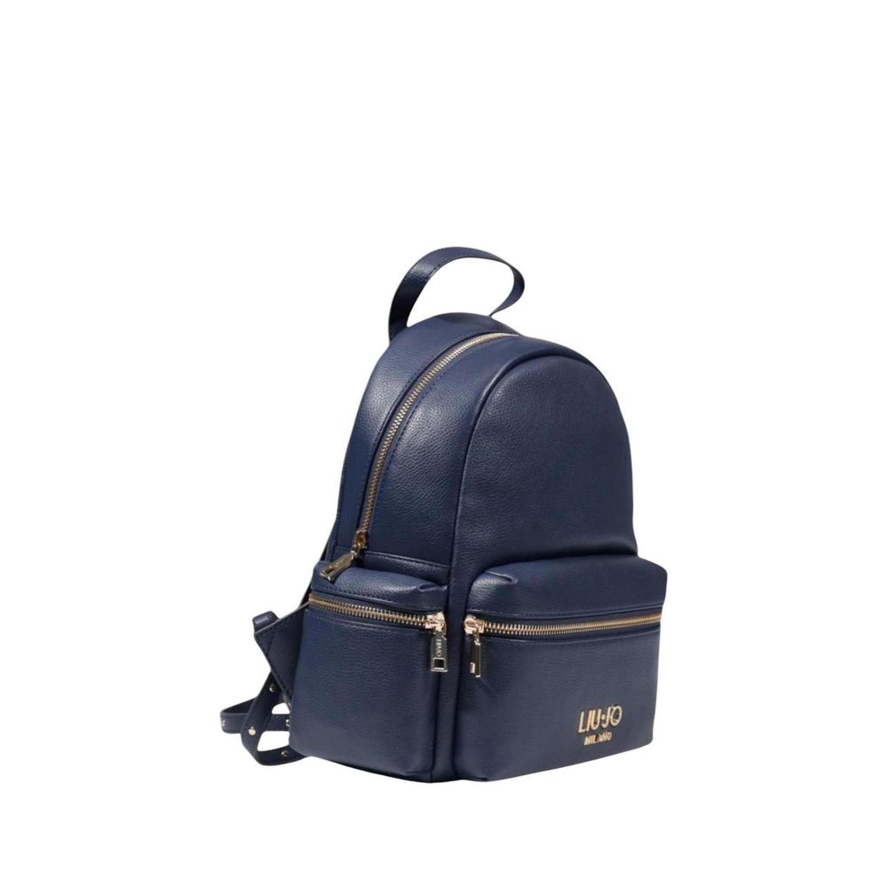 Blue Polyester Backpack