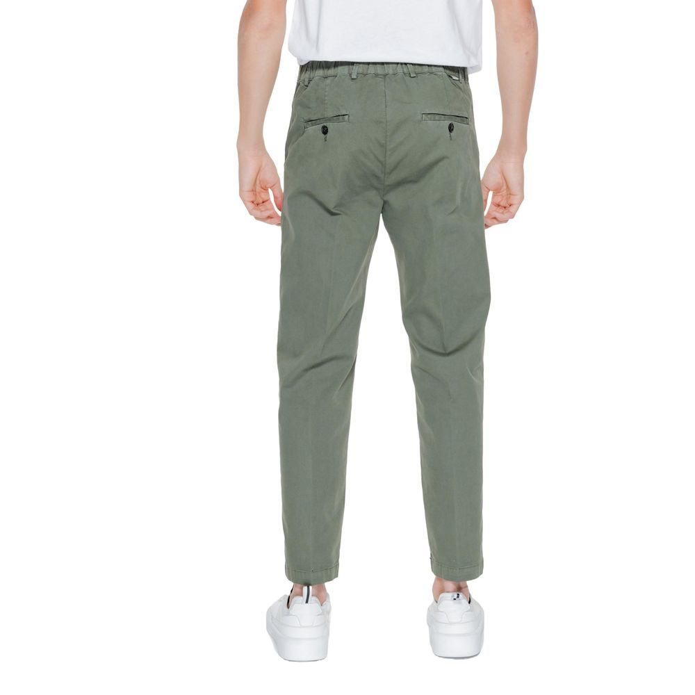 Green Cotton Jeans & Pant
